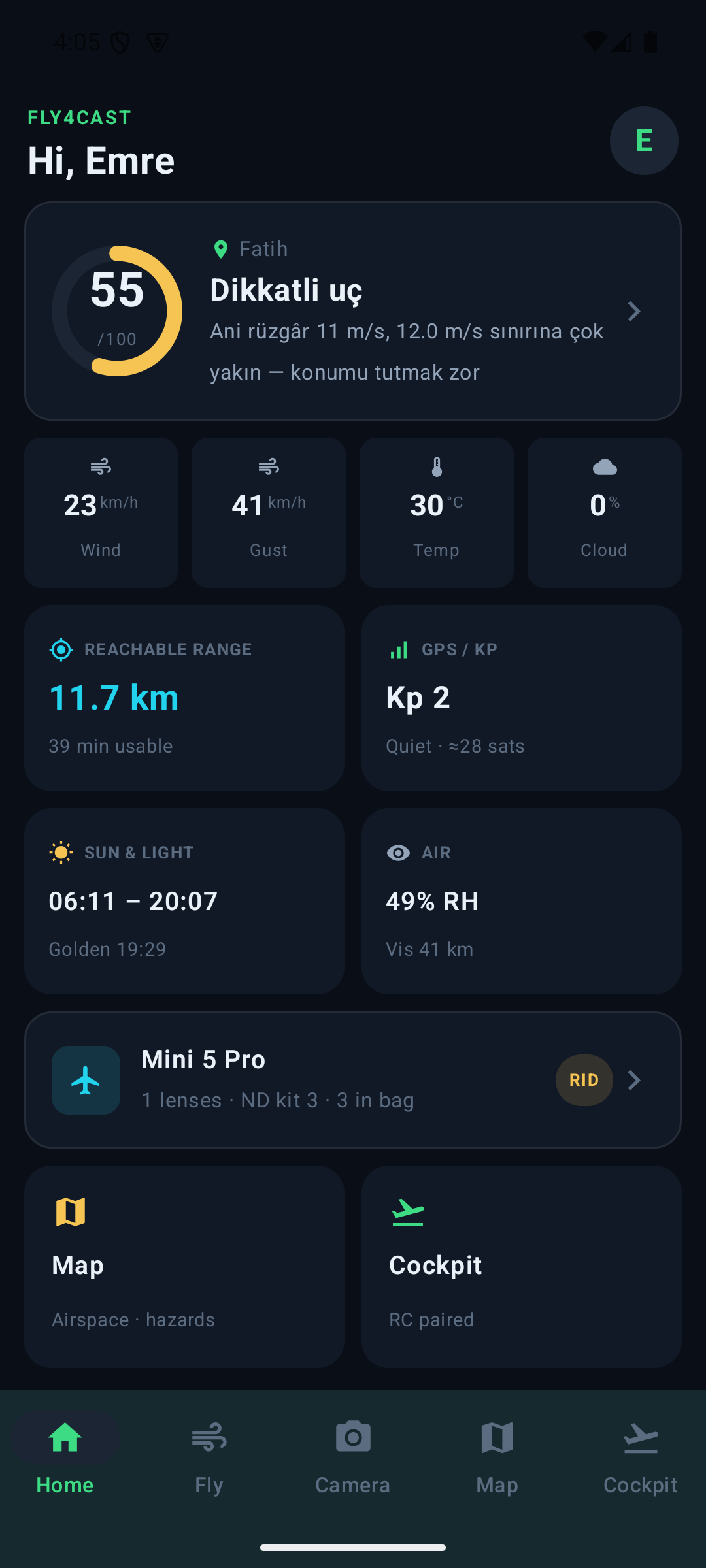 Fly4cast app