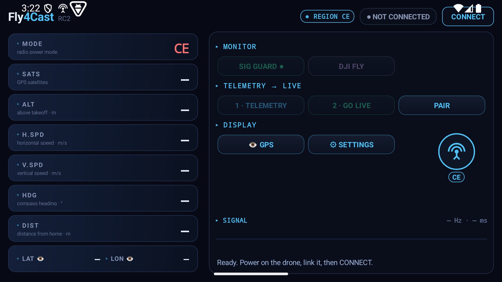 Fly4Cast RC2 companion app